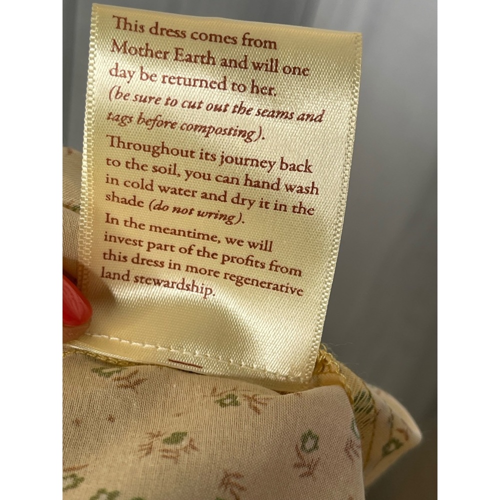 Christy Dawn The Augusta Dress Wrap Style Golden Pollinator Cotton Silk Sz S - Picture 8 of 10
